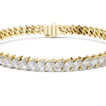 14K Solid Gold Lab Diamond Bracelet, Yellow Gold, view 4