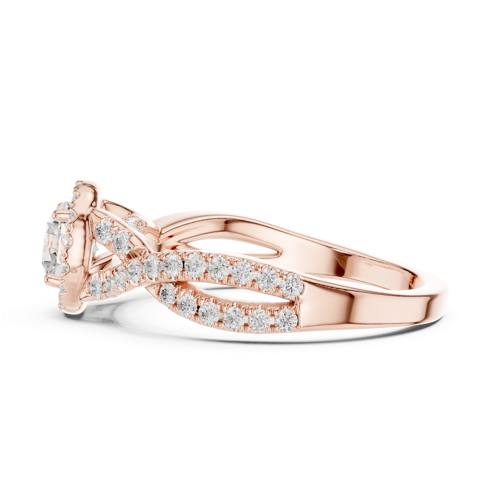 Gold Ring LR-0261, Rose Gold, view 3