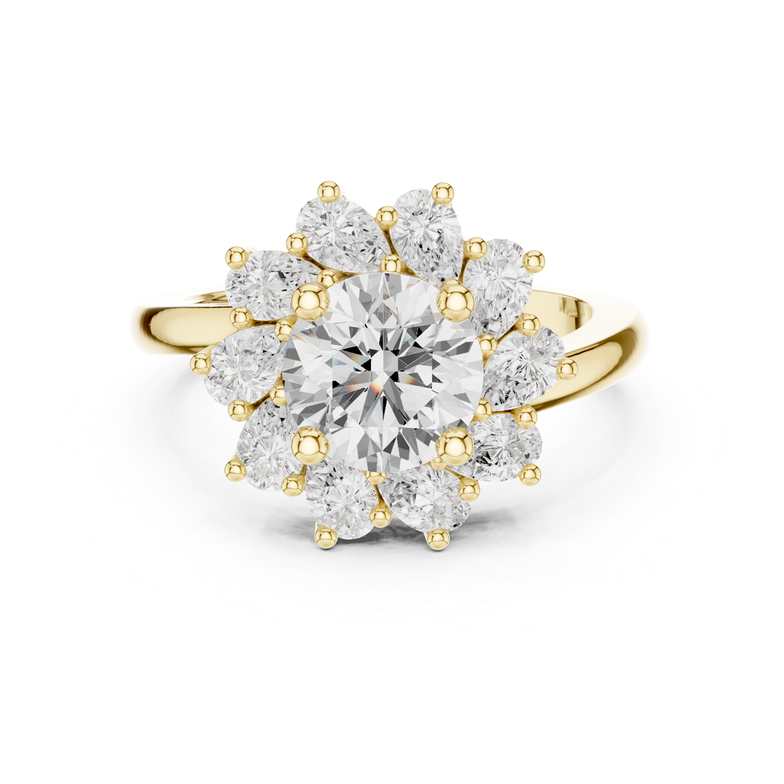 Gold Ring DDLR-405, Yellow Gold, view 4