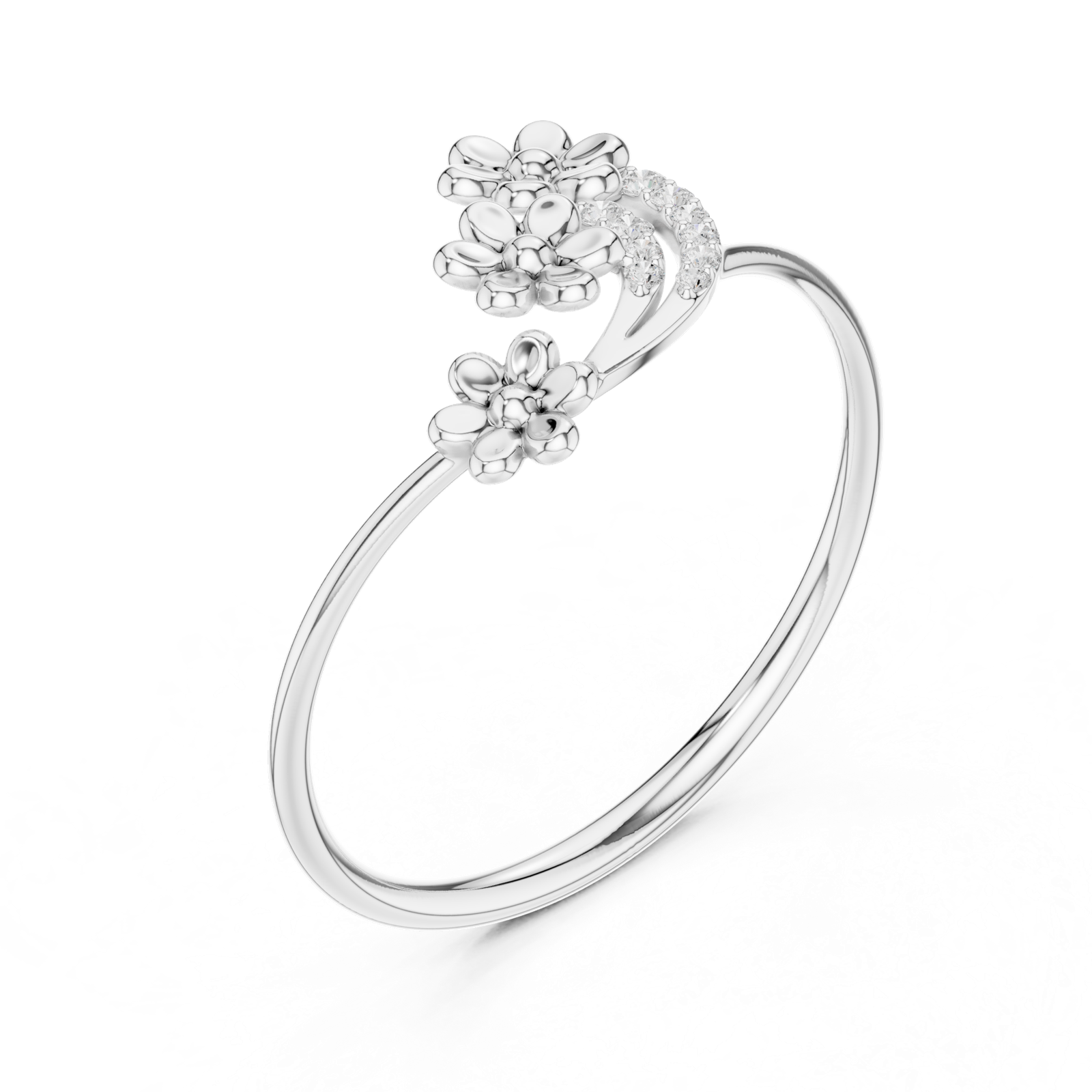 Gold Ring 1 (110), White Gold, view 2