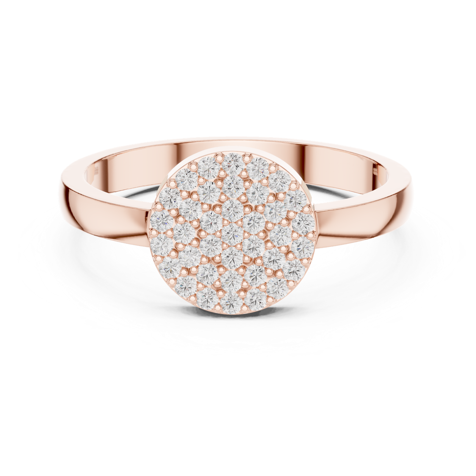 Gold Ring DDLR-584, Rose Gold, view 4