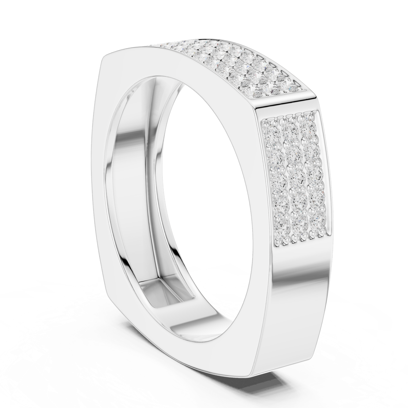 Gold Ring SBMR(36), White Gold, view 1