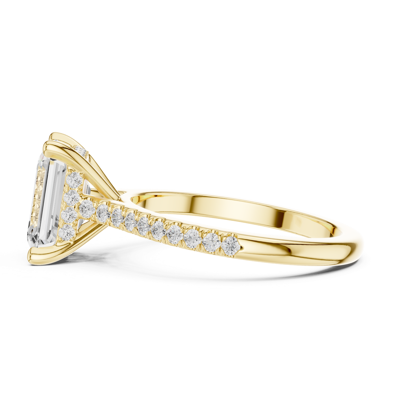 Gold Ring DDLR-1000, Yellow Gold, view 3