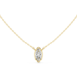 Gold Jewelry DDPS-001, Marquise center stone, Yellow Gold, view 4