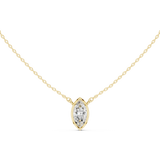 Gold Jewelry DDPS-001, Marquise center stone, Yellow Gold, view 4