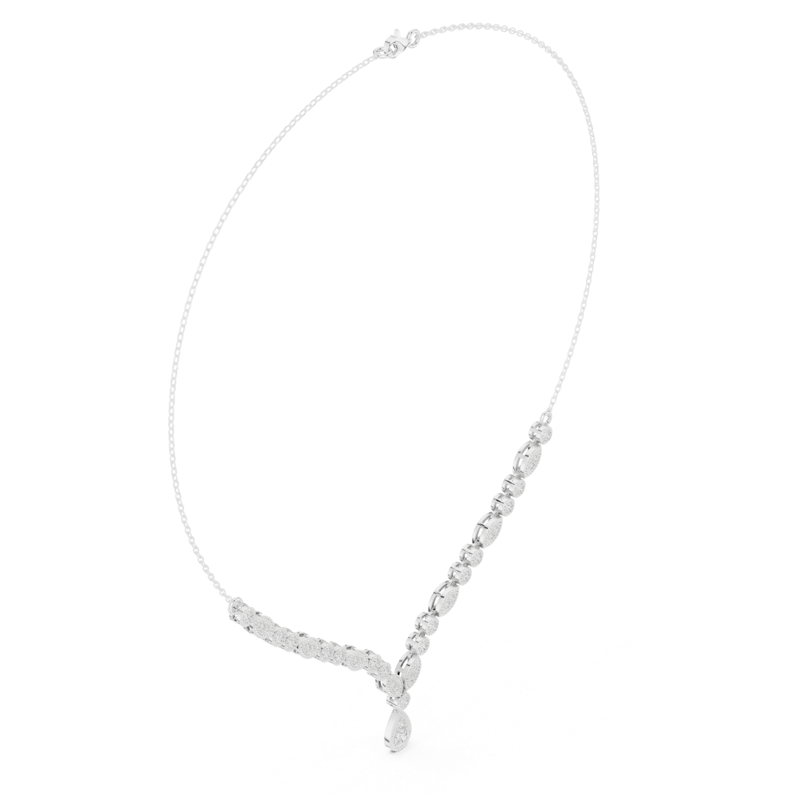 Gold Necklace SBWN (2), White Gold, view 1