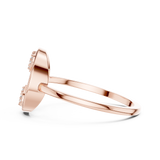 Gold Ring DR-6312, Rose Gold, view 3