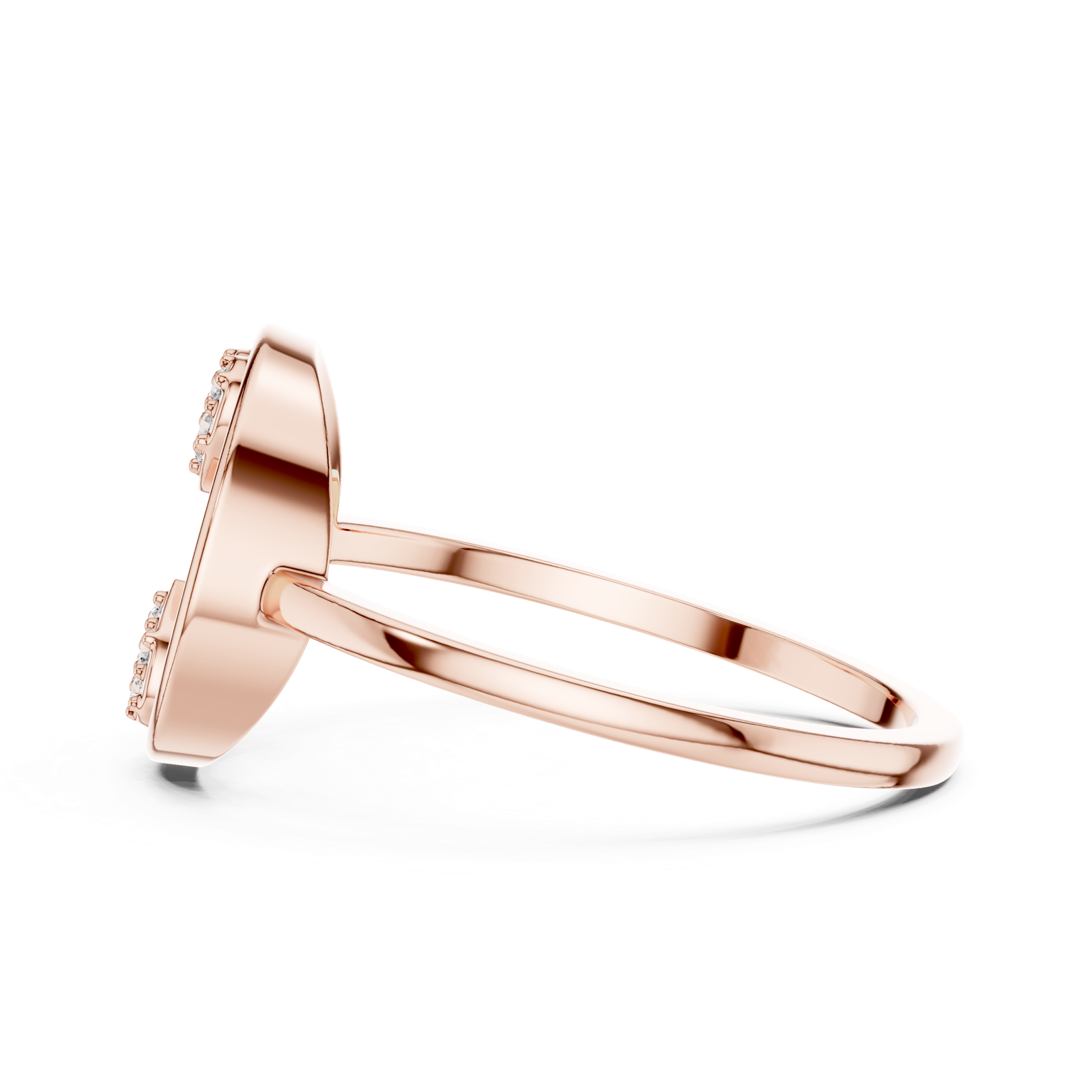 Gold Ring DR-6312, Rose Gold, view 3