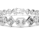 14K Solid Gold Lab Diamond Bracelet, White Gold