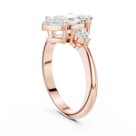 Gold Jewelry L35-66, Marquise center stone, Rose Gold, view 1