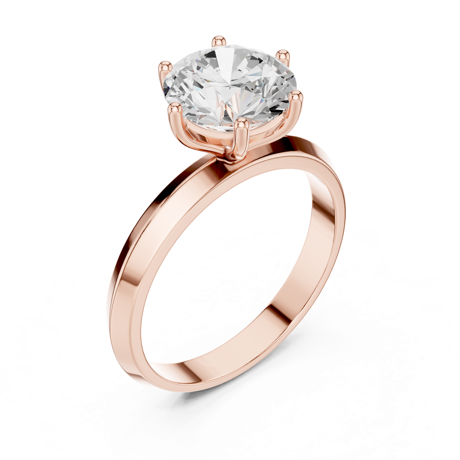 Gold Ring DDLR-694, Rose Gold, view 2