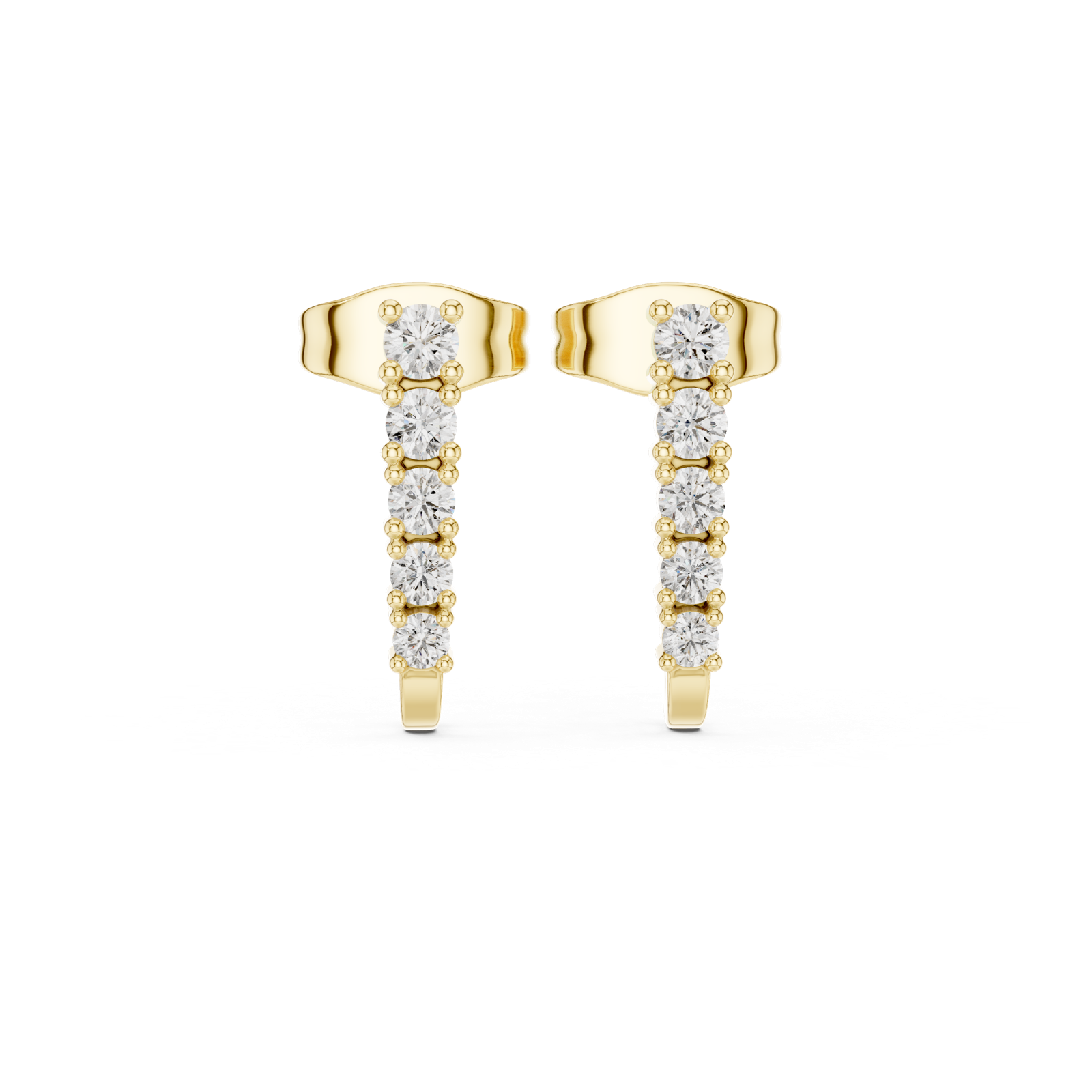 Gold Earrings 9-10077E, Yellow Gold