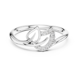 Gold Ring 12-10047@L, White Gold
