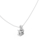 Gold Jewelry DDPO-009, Princess center stone, White Gold, view 2