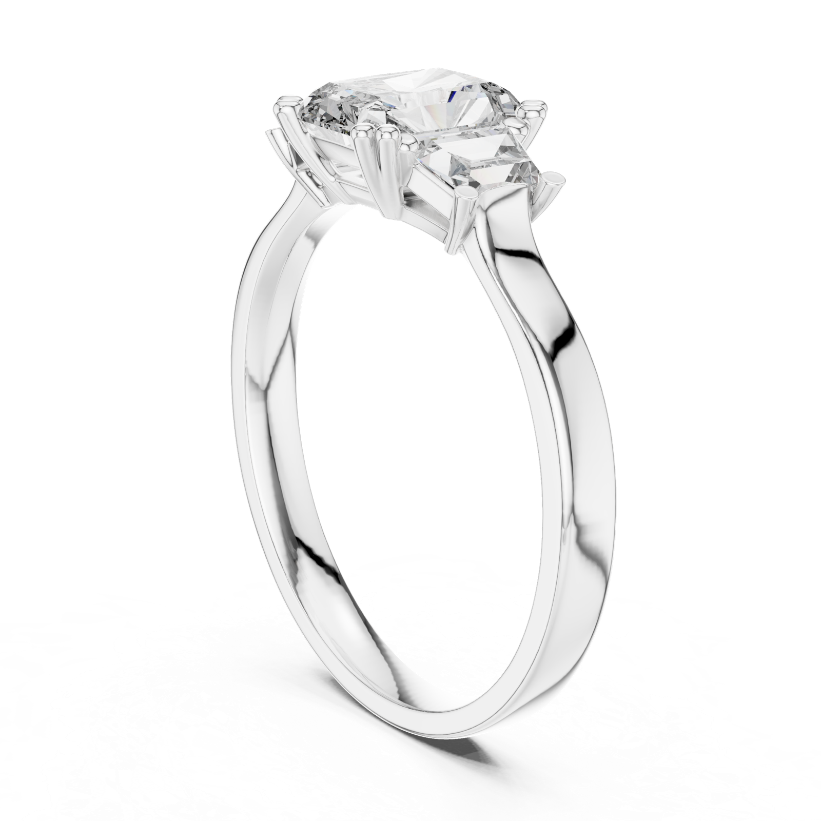 Gold Ring 00001L (18), White Gold, view 1