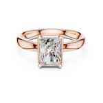 Gold Jewelry L36-10, Radiant center stone, Rose Gold, view 4