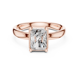 Gold Jewelry L36-10, Radiant center stone, Rose Gold, view 4