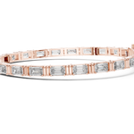 14K Solid Gold Lab Diamond Bracelet, Rose Gold, view 3