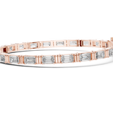 14K Solid Gold Lab Diamond Bracelet, Rose Gold, view 3