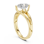 Gold Jewelry L36-7, Pear center stone, Yellow Gold, view 1