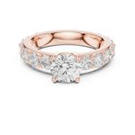 Gold Ring DDLR-654, Rose Gold, view 4