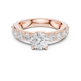 Gold Ring DDLR-654, Rose Gold, view 4