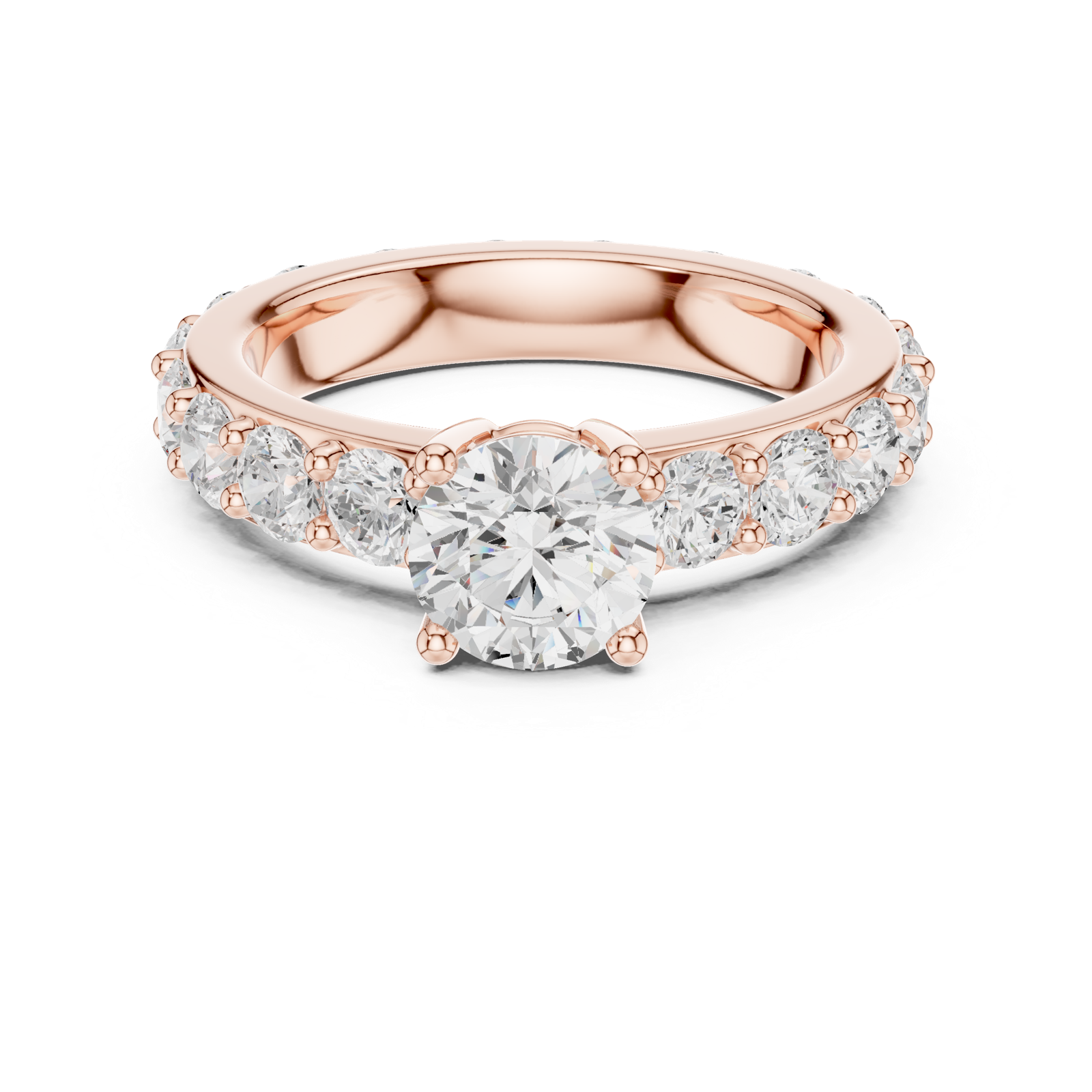 Gold Ring DDLR-654, Rose Gold, view 4