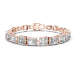 14K Solid Gold Lab Diamond Bracelet, Rose Gold