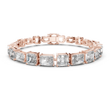 14K Solid Gold Lab Diamond Bracelet, Rose Gold