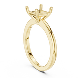 Gold Ring DDLR-032, Princess center stone, Yellow Gold, view 1