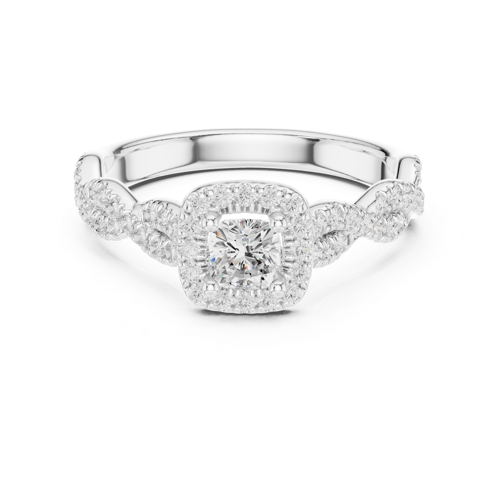 Gold Ring LR-0277, White Gold