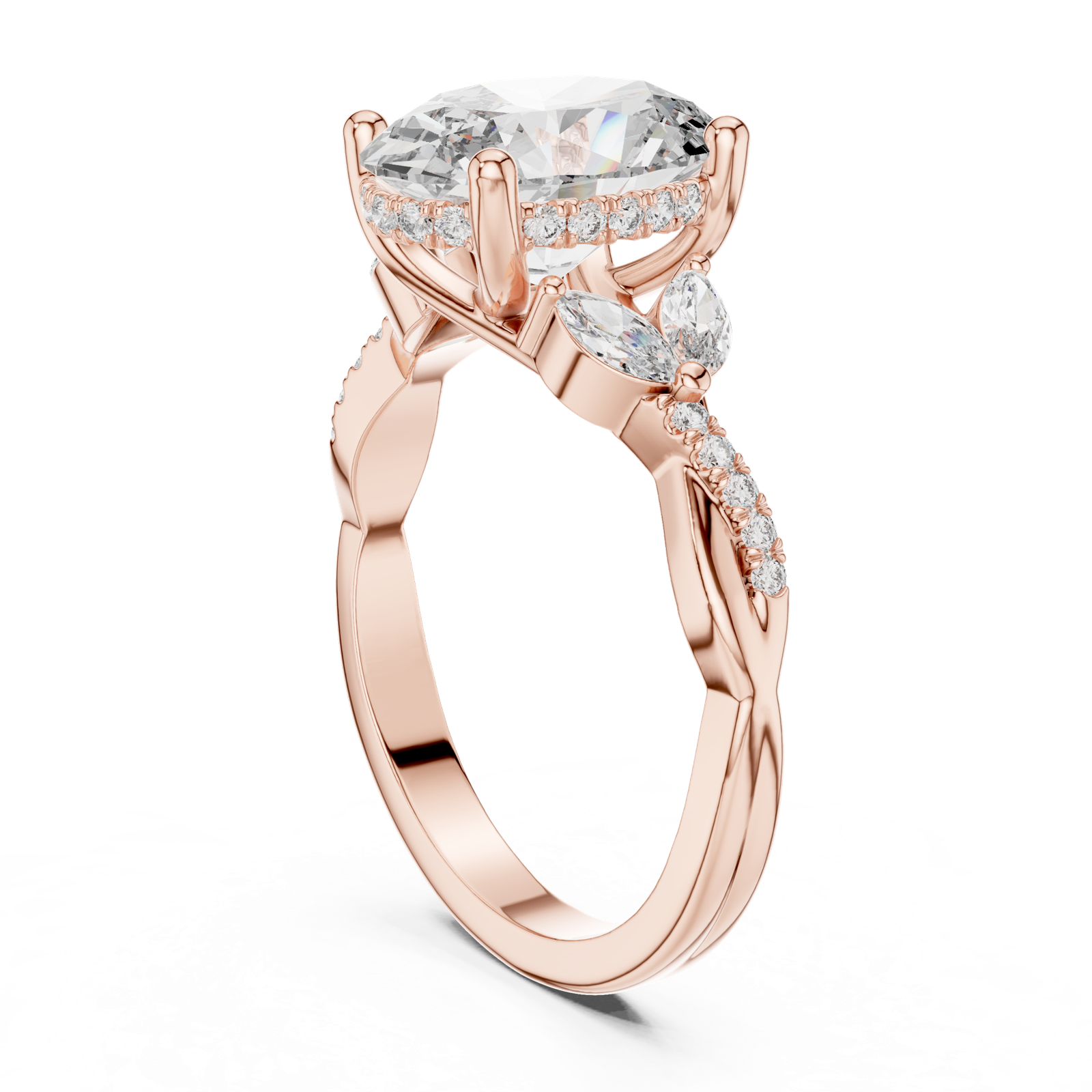 Gold Pendant 9-10017L_22, Rose Gold, view 1