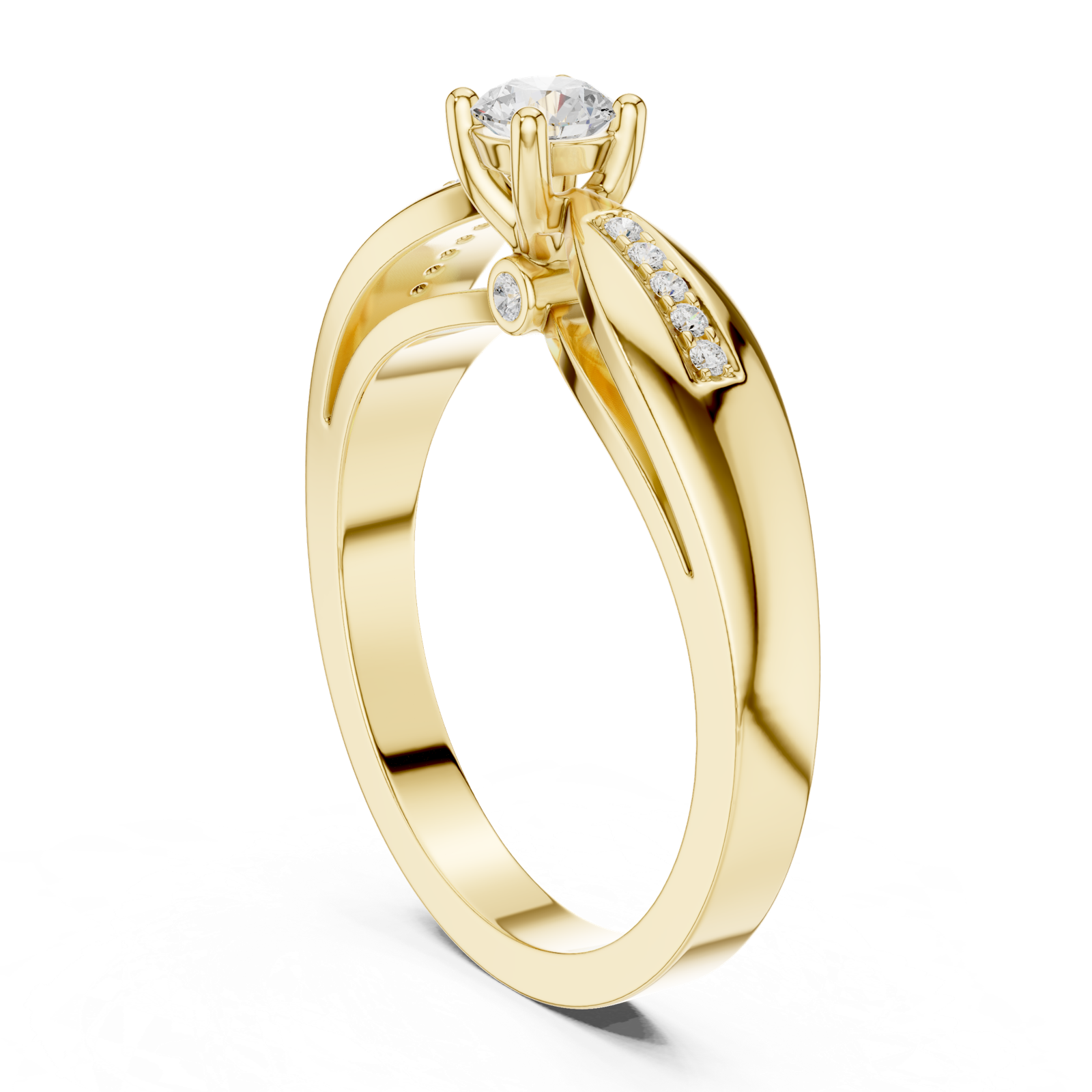 Gold Ring DDLR-839, Yellow Gold, view 1