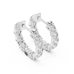 Gold Earrings GER-0372, White Gold, view 2