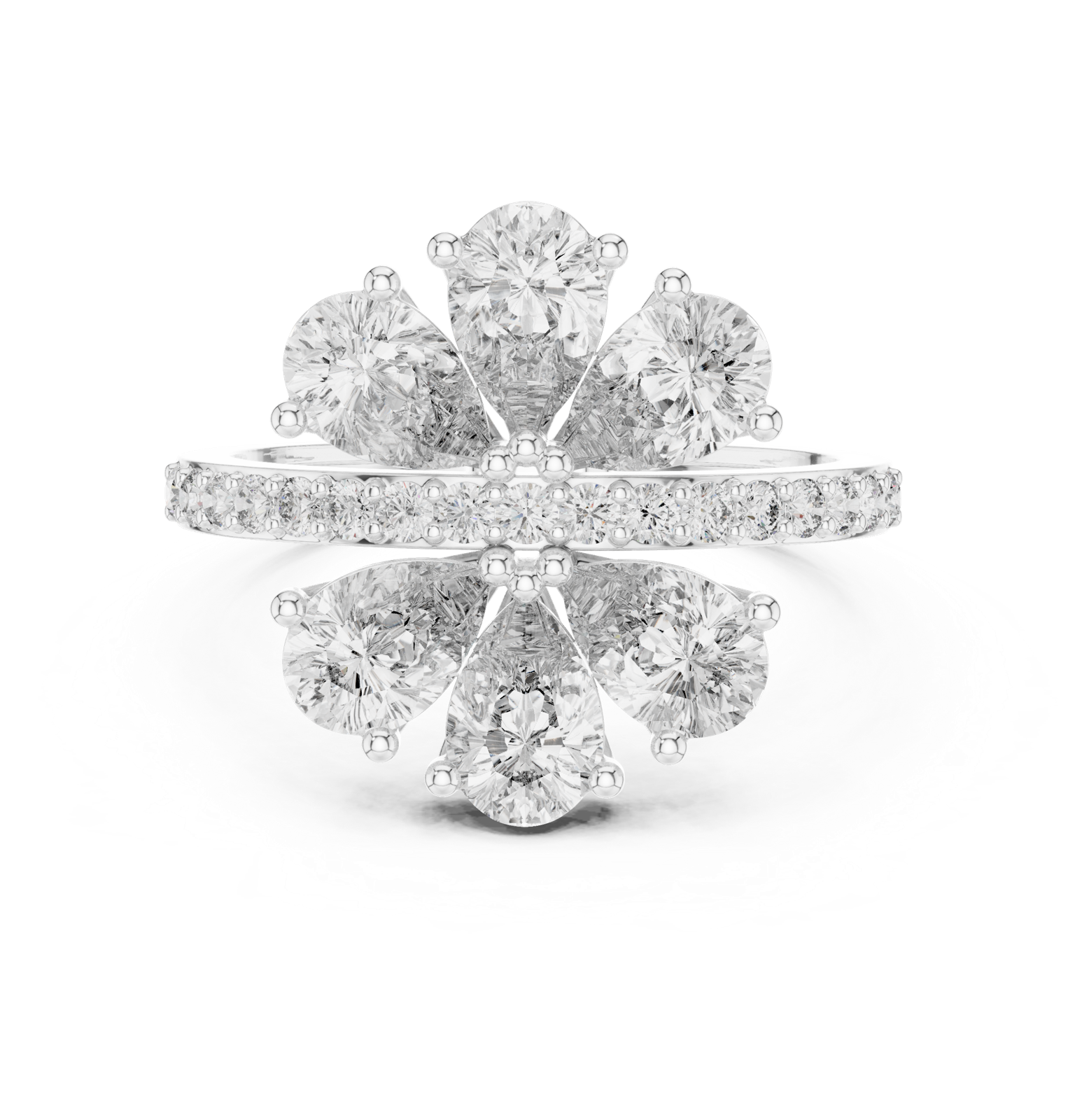 Gold Ring ALR-71, White Gold, view 4