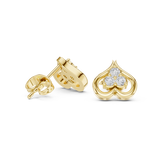 Gold Earrings 9-10036E, Yellow Gold, view 1