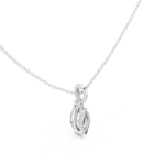 Gold Jewelry DDPO-009, Marquise center stone, White Gold, view 2