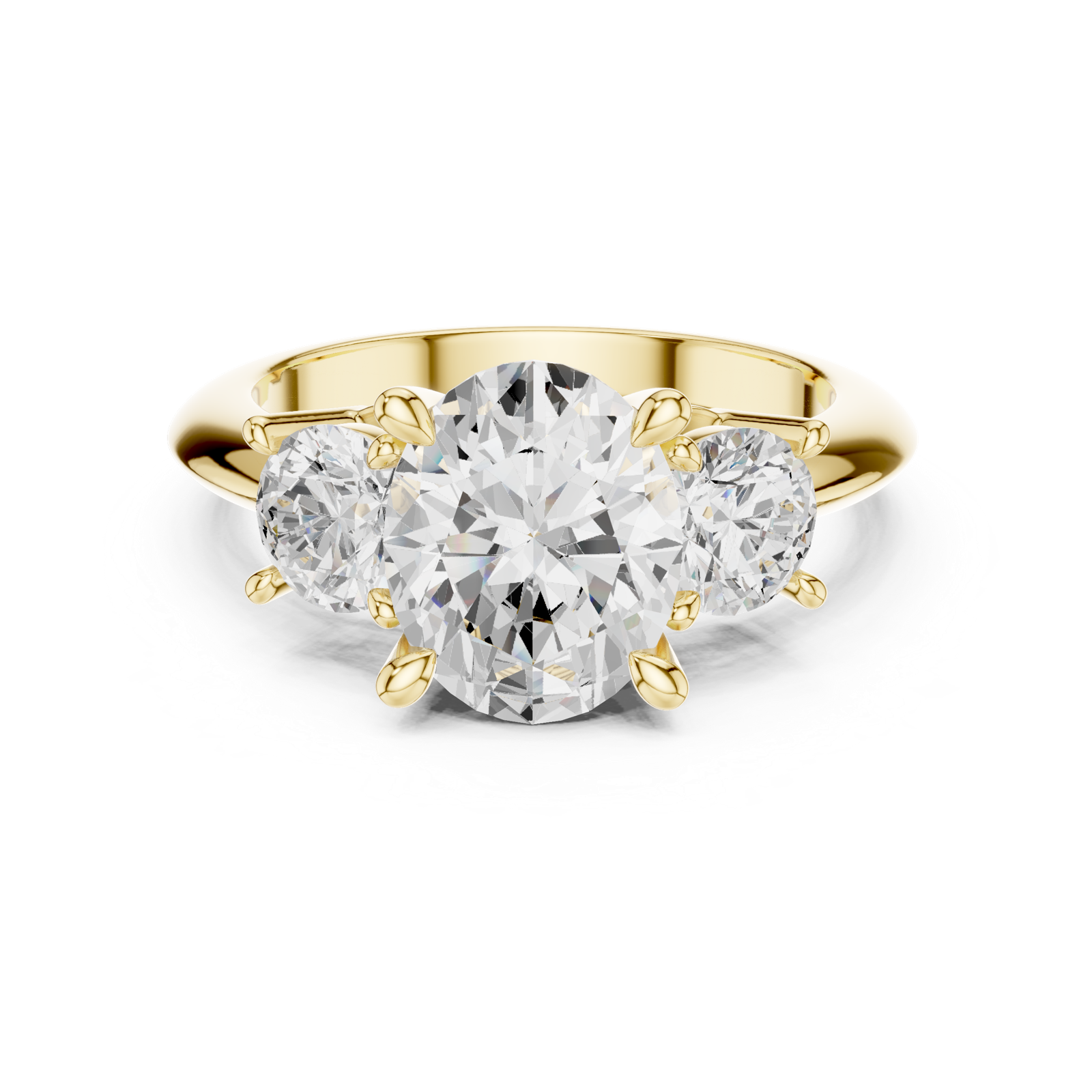 Gold Ring DDLR-902, Yellow Gold, view 4
