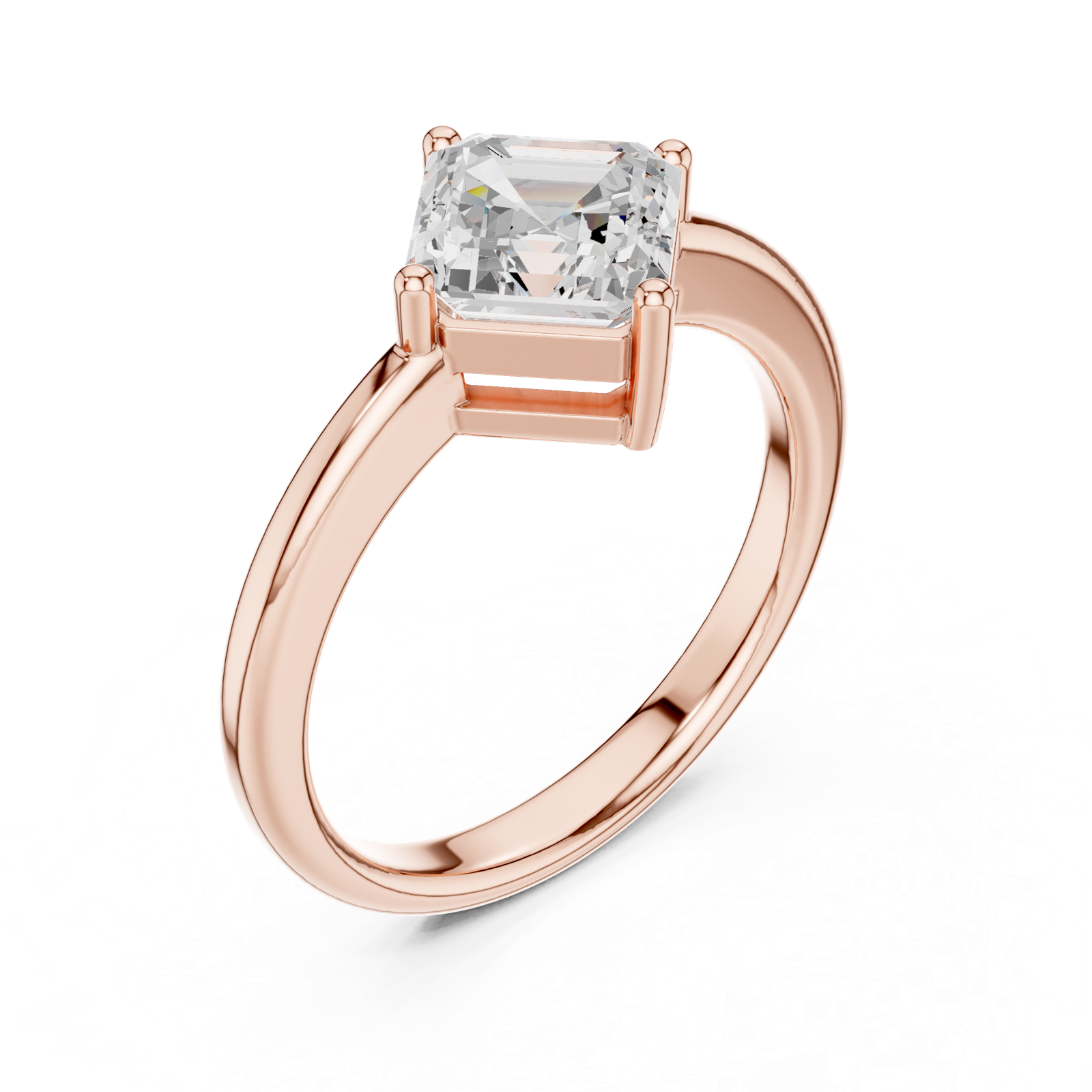 Gold Ring DDLR-482, Rose Gold, view 2