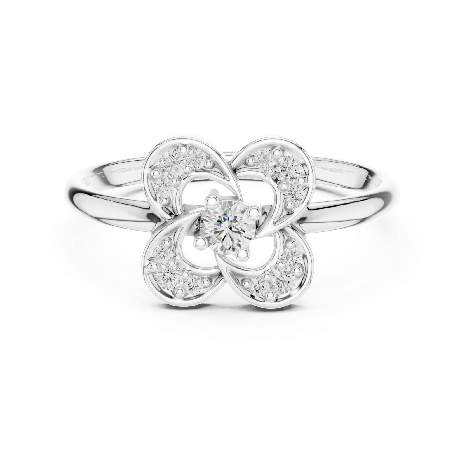 Gold Ring 1 (355), White Gold, view 4