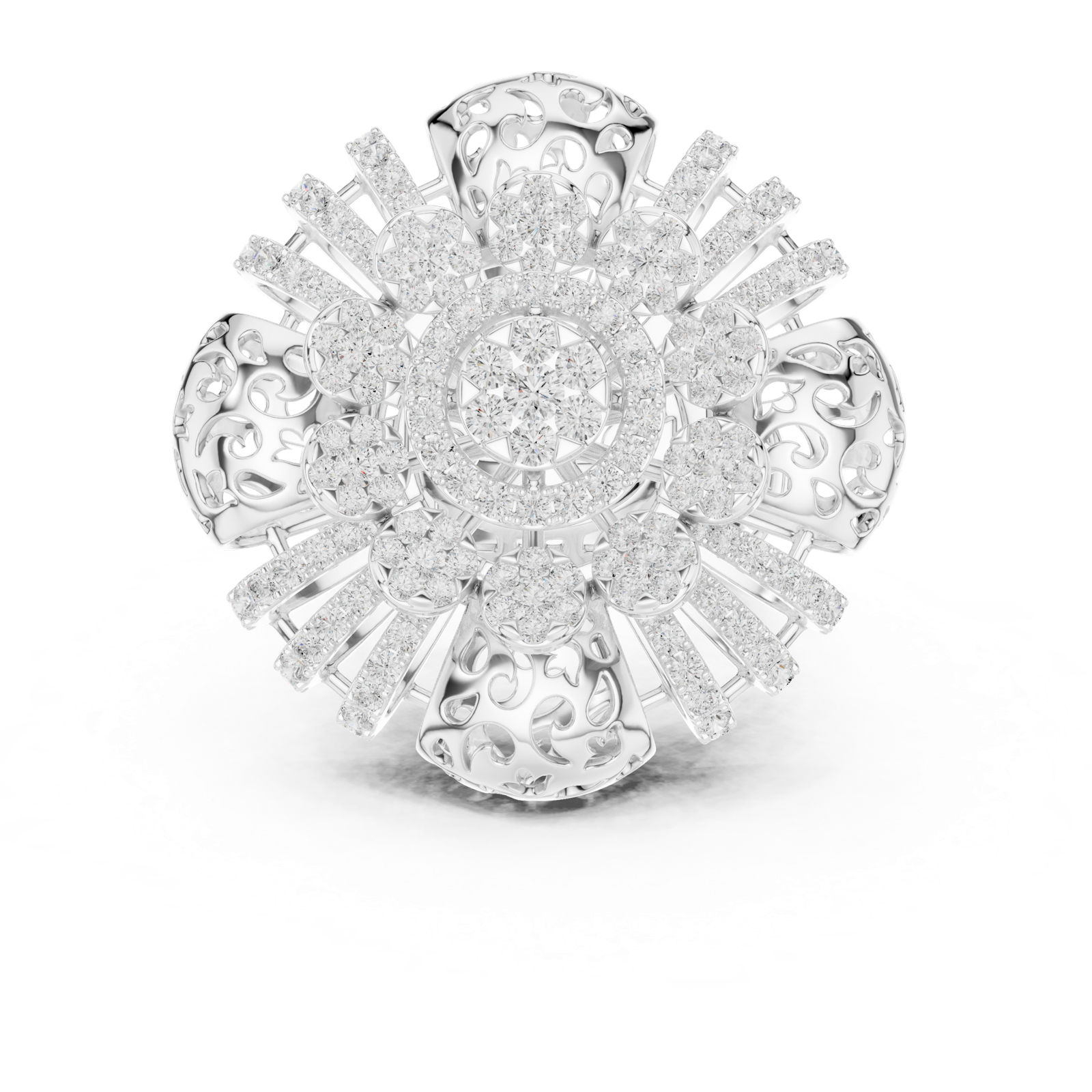 Gold Ring DDLR-774, White Gold, view 4