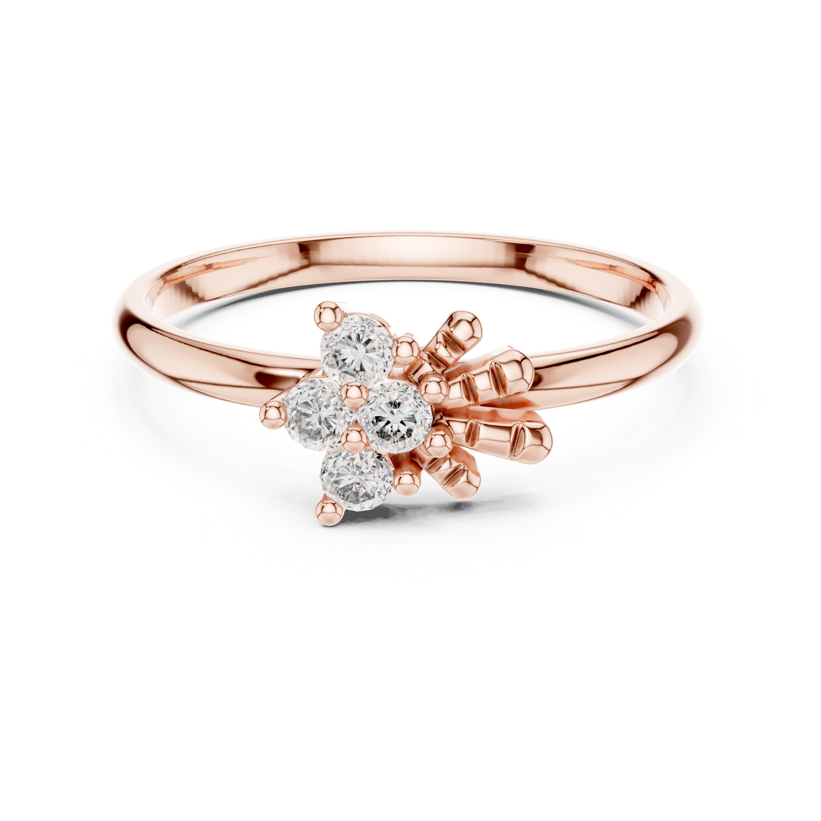 Gold Ring LR-01 (91), Rose Gold, view 4