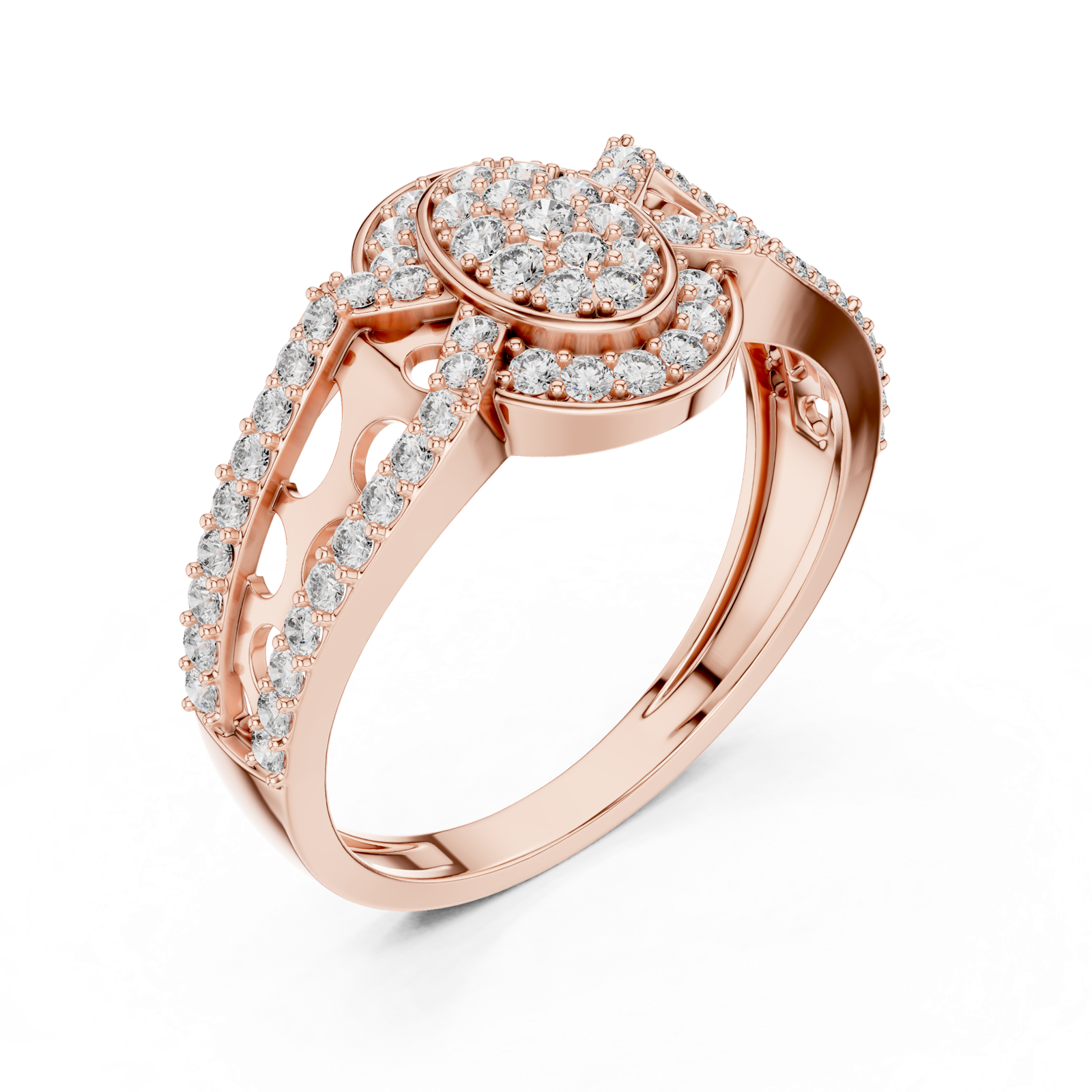 Gold Ring LR-01 (2), Rose Gold, view 2