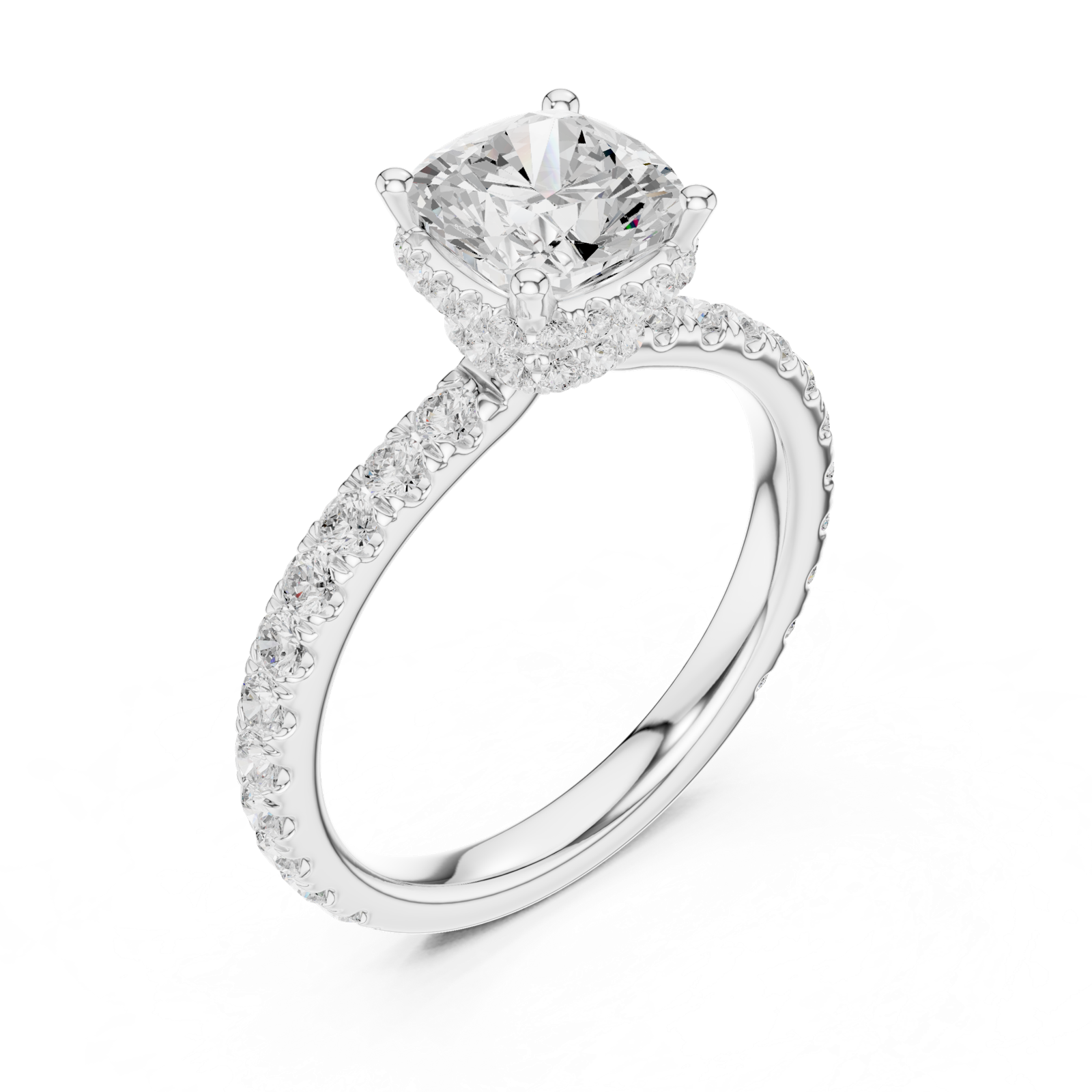Gold Ring DDLR-873, White Gold, view 2