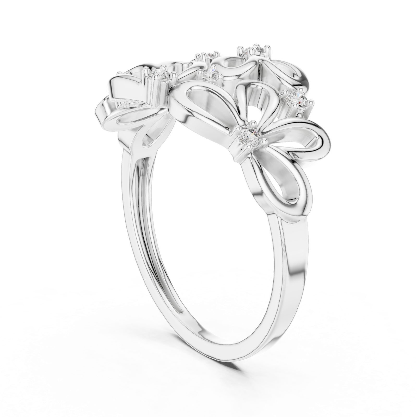 Gold Ring 12-10070@L, White Gold, view 1