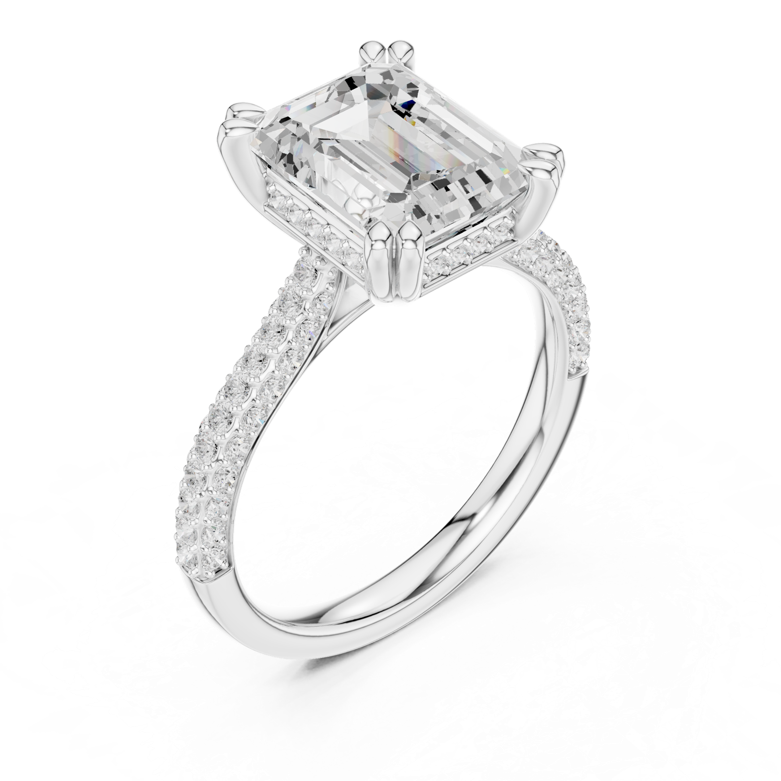Gold Ring DDLR-954, White Gold, view 2