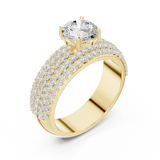 Gold Ring DDLR-1098, Yellow Gold, view 2