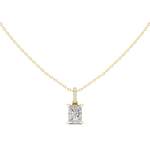 Gold Jewelry DDPO-009, Radiant center stone, Yellow Gold, view 4