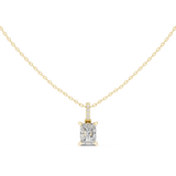 Gold Jewelry DDPO-009, Radiant center stone, Yellow Gold, view 4