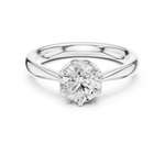 Gold Ring DDLR-561, White Gold, view 4